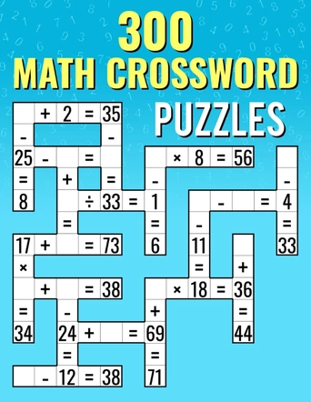 300 Math CrossWord Puzzles Cover