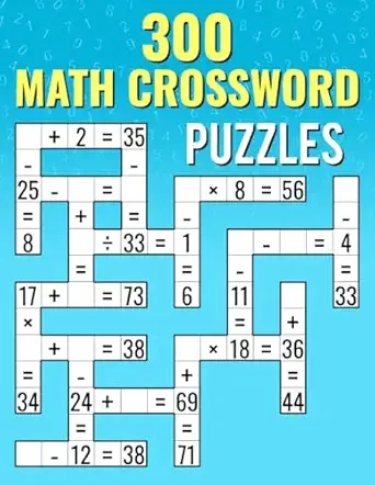 300 Math CrossWord Puzzles Cover