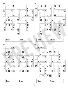 300 Math CrossWord Puzzles