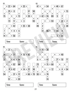 300 Math CrossWord Puzzles