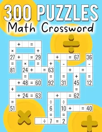 300 Puzzles Math CrossWord Cover