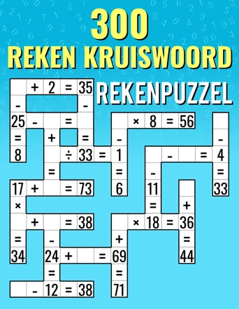 300 Reken Kruiswoord, Rekenpuzzels Cover