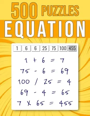 500 Equation Puzzles Cover