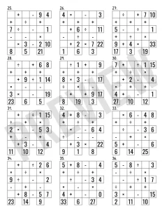 600 CrossMath Puzzles Preview