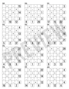 600 CrossMath Puzzles Preview