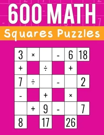 600 Math Squares Puzzles Cover