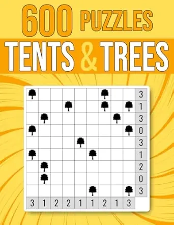 600 Tents And Trees Puzzles Cover