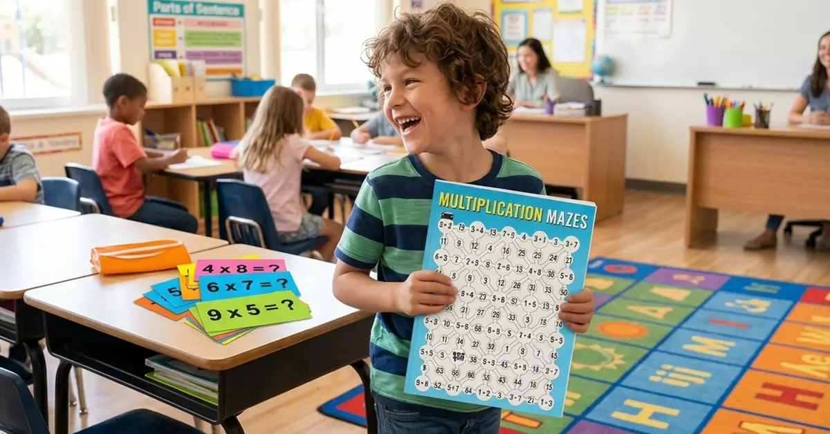 How to Help a Child Memorize Multiplication Facts Using Math Mazes