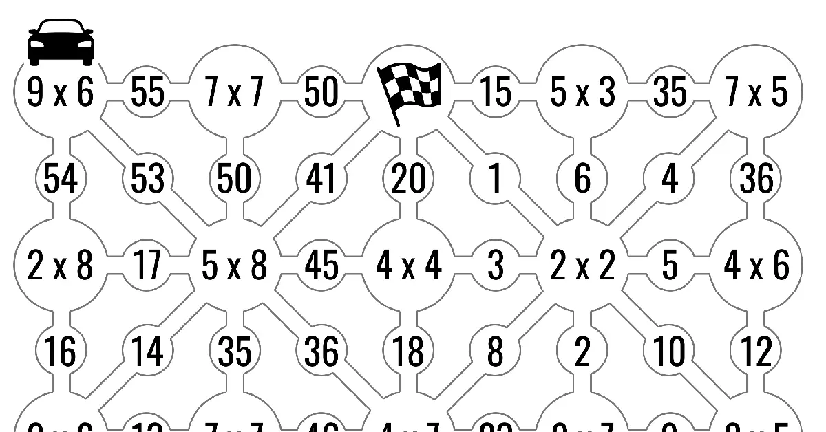 Memorize Multiplication Facts Using Multiplication Mazes