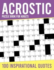 Acrostic Puzzle Book For Adults Cover