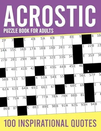Acrostic Puzzle Book For Adults Cover
