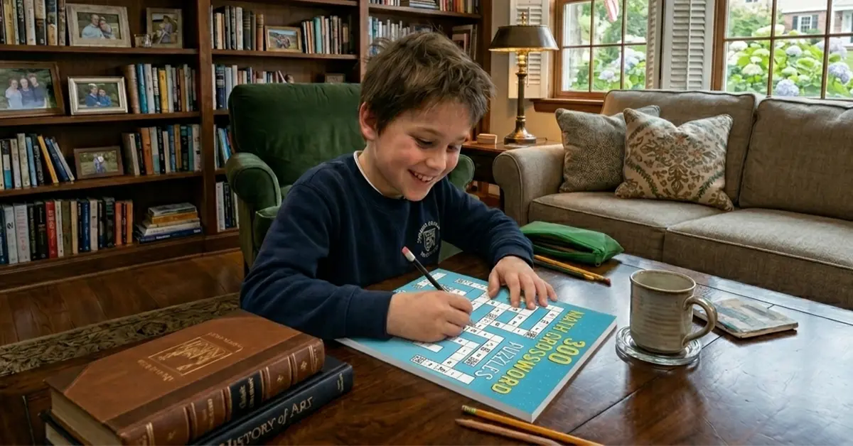 child successfully using the math crossword strategy