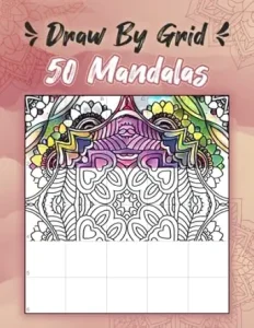 Draw By Grid, 50 Mandalas