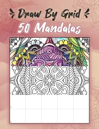 Draw By Grid, 50 Mandalas Cover