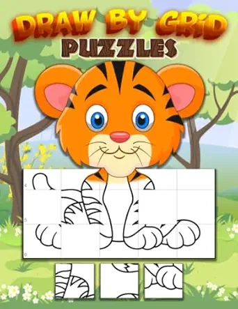 Draw By Grid Puzzles For Kids Cover