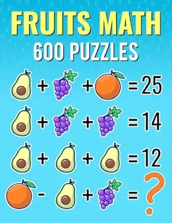 Fruits Math, 600 Puzzles Cover