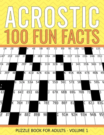 Fun Facts Acrostic Puzzle Book For Adults, Volume 1 Cover