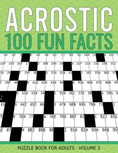 Fun Facts Acrostic Puzzle Book For Adults, Volume 3 Cover