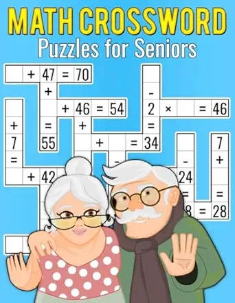 Math CrossWord Puzzles for Seniors Cover