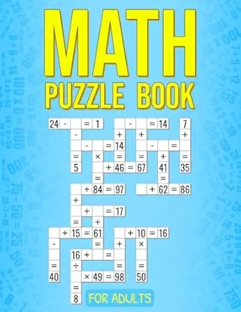 Math Puzzle Book for Adults Cover