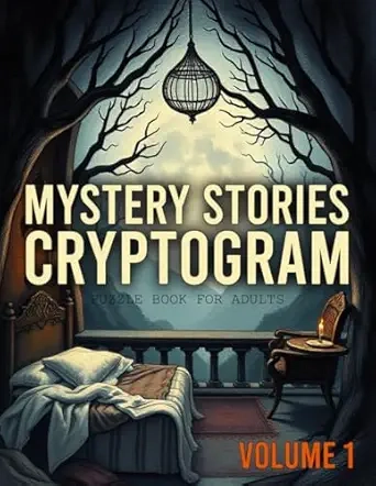 Mystery Stories Cryptogram Puzzle Book for Adults, Volume 1 Cover