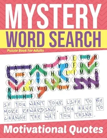 Mystery Word Search Puzzle Book For Adults Cover